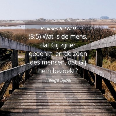 Picture 04 - Psalmen 8:4 NLD - (8:5) Wat is de mens, dat Gij zijner gedenkt, en - Bible Verse Picture