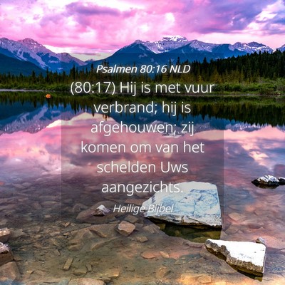 Picture 04 - Psalmen 80:16 NLD - (80:17) Hij is met vuur verbrand; hij is - Bible Verse Picture