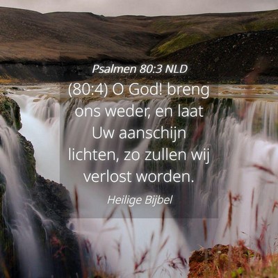 Picture 04 - Psalmen 80:3 NLD - (80:4) O God! breng ons weder, en laat Uw - Bible Verse Picture