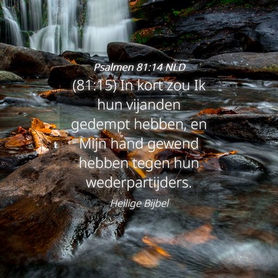 Picture 04 - Psalmen 81:14 NLD - (81:15) In kort zou Ik hun vijanden gedempt - Bible Verse Picture