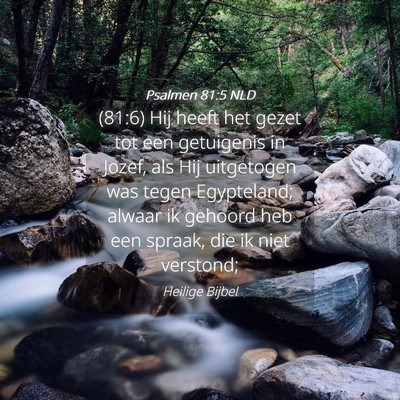 Picture 04 - Psalmen 81:5 NLD - (81:6) Hij heeft het gezet tot een getuigenis in - Bible Verse Picture