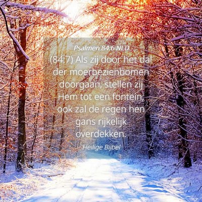 Picture 04 - Psalmen 84:6 NLD - (84:7) Als zij door het dal der moerbezienbomen - Bible Verse Picture