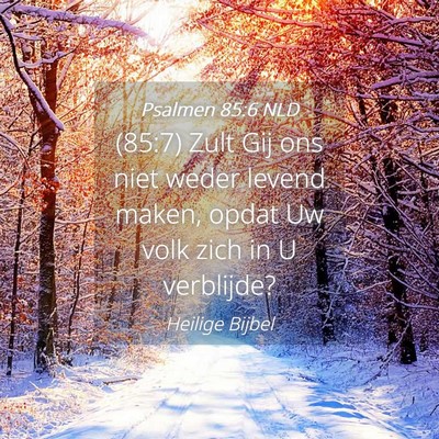 Picture 04 - Psalmen 85:6 NLD - (85:7) Zult Gij ons niet weder levend maken, - Bible Verse Picture