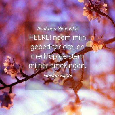Picture 04 - Psalmen 86:6 NLD - HEERE! neem mijn gebed ter ore, en merk op de - Bible Verse Picture