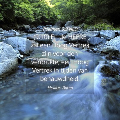 Picture 04 - Psalmen 9:9 NLD - (9:10) En de HEERE zal een Hoog Vertrek zijn voor - Bible Verse Picture