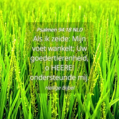 Picture 04 - Psalmen 94:18 NLD - Als ik zeide: Mijn voet wankelt; Uw - Bible Verse Picture