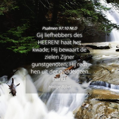 Picture 04 - Psalmen 97:10 NLD - Gij liefhebbers des HEEREN! haat het kwade; Hij - Bible Verse Picture
