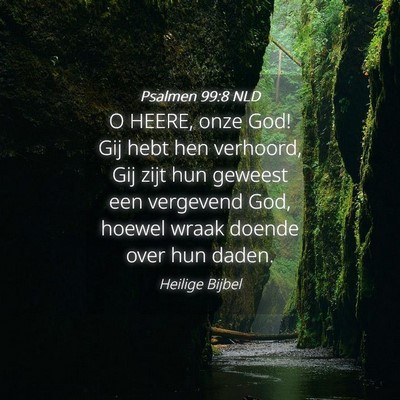 Picture 04 - Psalmen 99:8 NLD - O HEERE, onze God! Gij hebt hen verhoord, Gij - Bible Verse Picture
