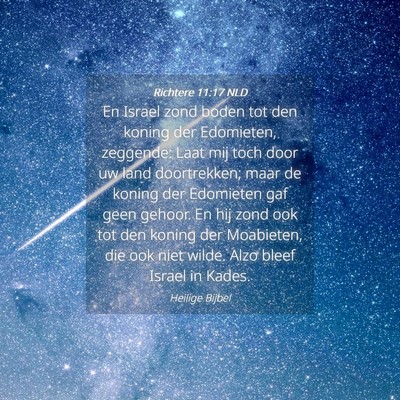 Picture 04 - Richtere 11:17 NLD - En Israel zond boden tot den koning der - Bible Verse Picture
