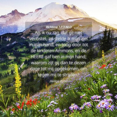 Picture 04 - Richtere 12:3 NLD - Als ik nu zag, dat gij niet verlostet, zo stelde - Bible Verse Picture