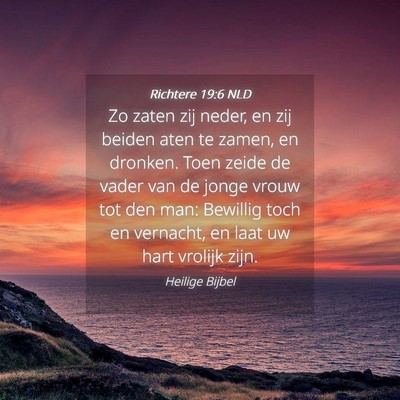 Picture 04 - Richtere 19:6 NLD - Zo zaten zij neder, en zij beiden aten te zamen, - Bible Verse Picture