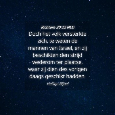 Picture 04 - Richtere 20:22 NLD - Doch het volk versterkte zich, te weten de mannen - Bible Verse Picture