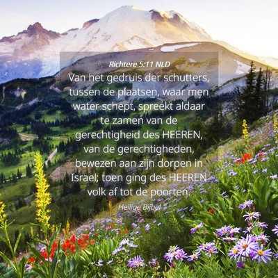 Picture 04 - Richtere 5:11 NLD - Van het gedruis der schutters, tussen de - Bible Verse Picture