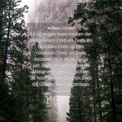 Picture 04 - Richtere 7:25 NLD - En zij vingen twee vorsten der Midianieten, Oreb - Bible Verse Picture