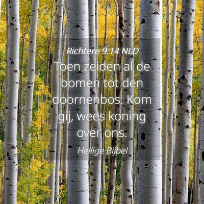 Picture 04 - Richtere 9:14 NLD - Toen zeiden al de bomen tot den doornenbos: Kom - Bible Verse Picture