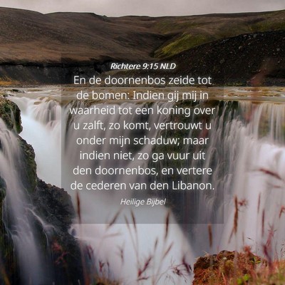 Picture 04 - Richtere 9:15 NLD - En de doornenbos zeide tot de bomen: Indien gij - Bible Verse Picture