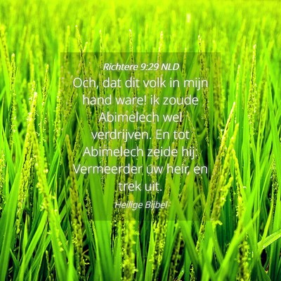 Picture 04 - Richtere 9:29 NLD - Och, dat dit volk in mijn hand ware! ik zoude - Bible Verse Picture