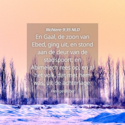 Picture 04 - Richtere 9:35 NLD - En Gaal, de zoon van Ebed, ging uit, en stond aan - Bible Verse Picture