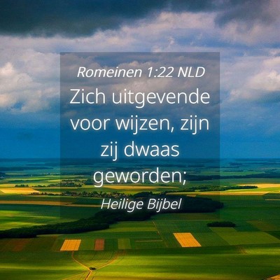 Picture 04 - Romeinen 1:22 NLD - Zich uitgevende voor wijzen, zijn zij dwaas - Bible Verse Picture