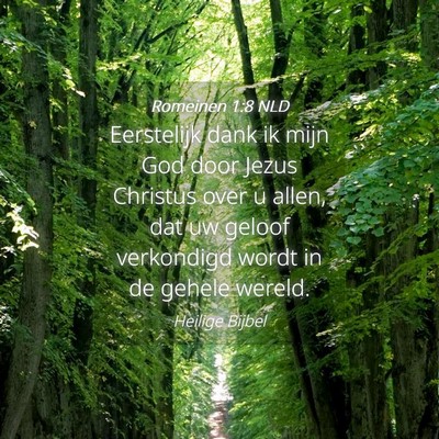 Picture 04 - Romeinen 1:8 NLD - Eerstelijk dank ik mijn God door Jezus Christus - Bible Verse Picture