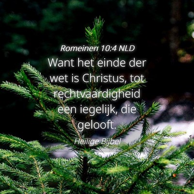 Picture 04 - Romeinen 10:4 NLD - Want het einde der wet is Christus, tot - Bible Verse Picture