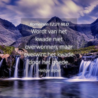 Picture 04 - Romeinen 12:21 NLD - Wordt van het kwade niet overwonnen, maar - Bible Verse Picture
