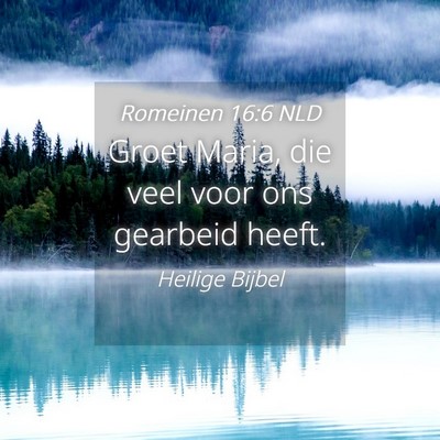 Picture 04 - Romeinen 16:6 NLD - Groet Maria, die veel voor ons gearbeid - Bible Verse Picture