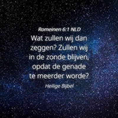 Picture 04 - Romeinen 6:1 NLD - Wat zullen wij dan zeggen? Zullen wij in de zonde - Bible Verse Picture