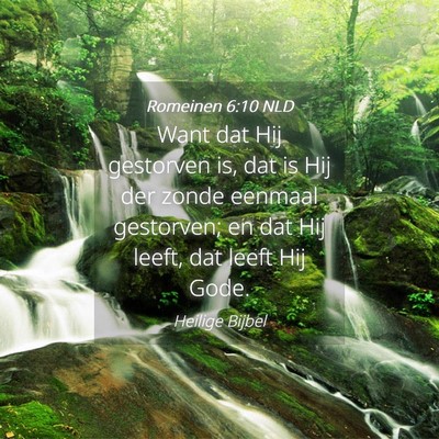 Picture 04 - Romeinen 6:10 NLD - Want dat Hij gestorven is, dat is Hij der zonde - Bible Verse Picture