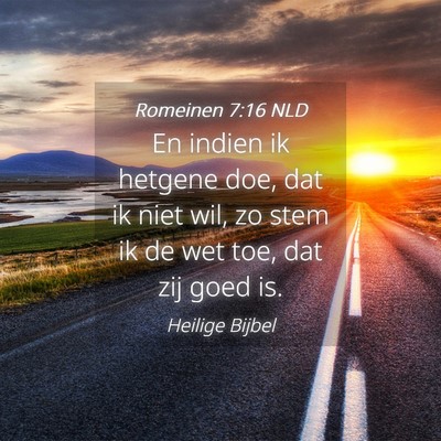 Picture 04 - Romeinen 7:16 NLD - En indien ik hetgene doe, dat ik niet wil, zo - Bible Verse Picture