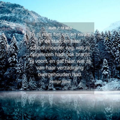 Picture 04 - Ruth 2:18 NLD - En zij nam het op, en kwam in de stad; en haar - Bible Verse Picture