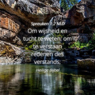 Picture 04 - Spreuken 1:2 NLD - Om wijsheid en tucht te weten; om te verstaan - Bible Verse Picture