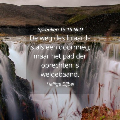 Picture 04 - Spreuken 15:19 NLD - De weg des luiaards is als een doornheg; maar het - Bible Verse Picture