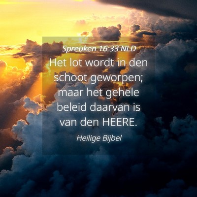 Picture 04 - Spreuken 16:33 NLD - Het lot wordt in den schoot geworpen; maar het - Bible Verse Picture