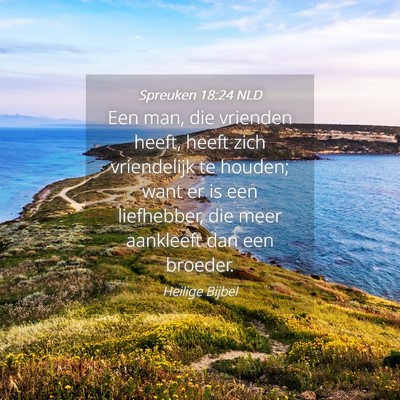 Picture 04 - Spreuken 18:24 NLD - Een man, die vrienden heeft, heeft zich - Bible Verse Picture