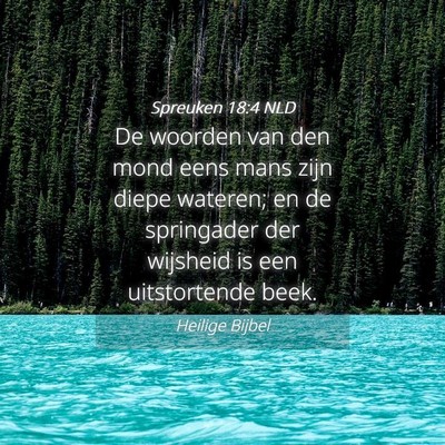 Picture 04 - Spreuken 18:4 NLD - De woorden van den mond eens mans zijn diepe - Bible Verse Picture