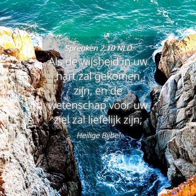 Picture 04 - Spreuken 2:10 NLD - Als de wijsheid in uw hart zal gekomen zijn, en - Bible Verse Picture