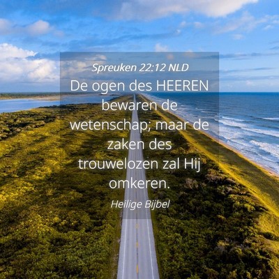 Picture 04 - Spreuken 22:12 NLD - De ogen des HEEREN bewaren de wetenschap; maar de - Bible Verse Picture