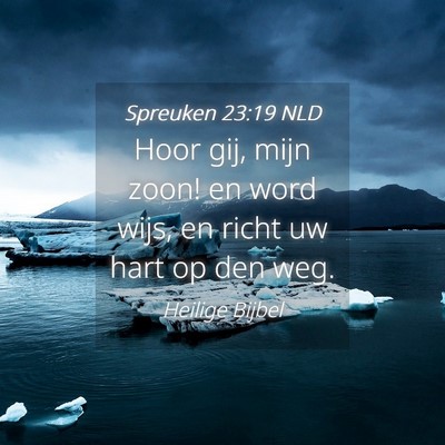 Picture 04 - Spreuken 23:19 NLD - Hoor gij, mijn zoon! en word wijs, en richt uw - Bible Verse Picture