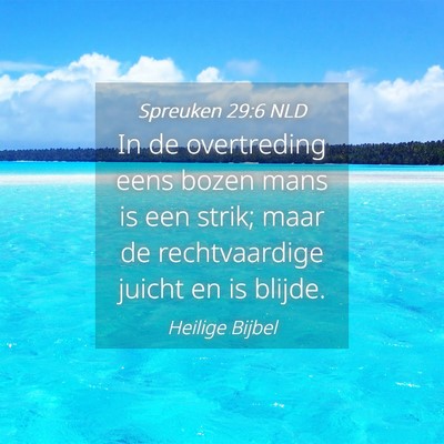 Picture 04 - Spreuken 29:6 NLD - In de overtreding eens bozen mans is een strik; - Bible Verse Picture