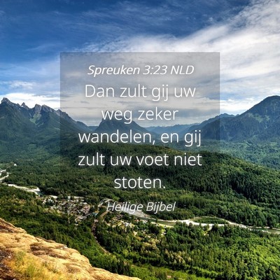 Picture 04 - Spreuken 3:23 NLD - Dan zult gij uw weg zeker wandelen, en gij zult - Bible Verse Picture