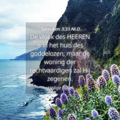 Picture 04 - Spreuken 3:33 NLD - De vloek des HEEREN is in het huis des - Bible Verse Picture