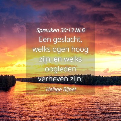 Picture 04 - Spreuken 30:13 NLD - Een geslacht, welks ogen hoog zijn, en welks - Bible Verse Picture