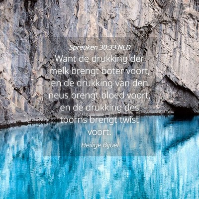 Picture 04 - Spreuken 30:33 NLD - Want de drukking der melk brengt boter voort, en - Bible Verse Picture