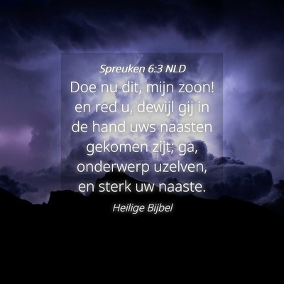 Picture 04 - Spreuken 6:3 NLD - Doe nu dit, mijn zoon! en red u, dewijl gij in de - Bible Verse Picture