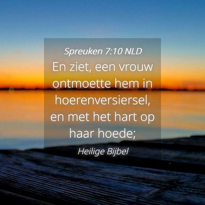 Picture 04 - Spreuken 7:10 NLD - En ziet, een vrouw ontmoette hem in - Bible Verse Picture