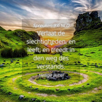 Picture 04 - Spreuken 9:6 NLD - Verlaat de slechtigheden, en leeft; en treedt in - Bible Verse Picture