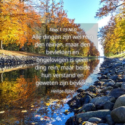 Picture 04 - Titus 1:15 NLD - Alle dingen zijn wel rein den reinen, maar den - Bible Verse Picture