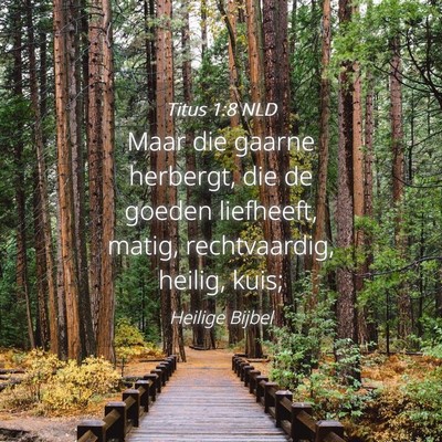 Picture 04 - Titus 1:8 NLD - Maar die gaarne herbergt, die de goeden - Bible Verse Picture