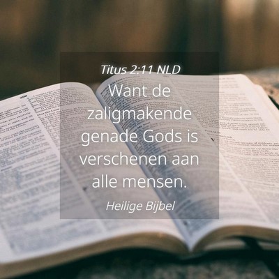 Picture 04 - Titus 2:11 NLD - Want de zaligmakende genade Gods is verschenen - Bible Verse Picture